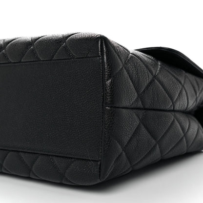 Chanel Caviar Quilted Jumbo Kelly Flap Black 10 of 13