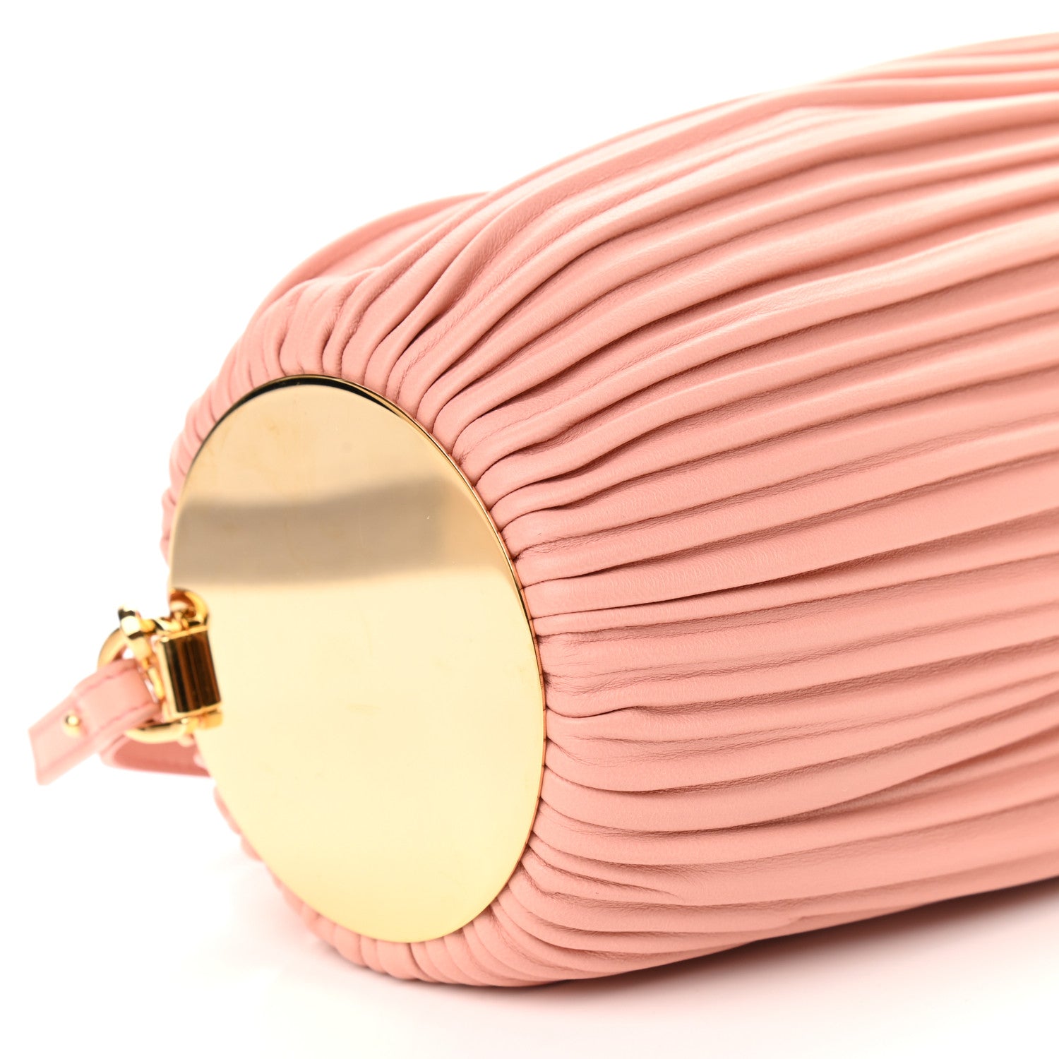 Loewe Lambskin Pleated Bracelet Pouch Shoulder Bag Blossom 7 of 8