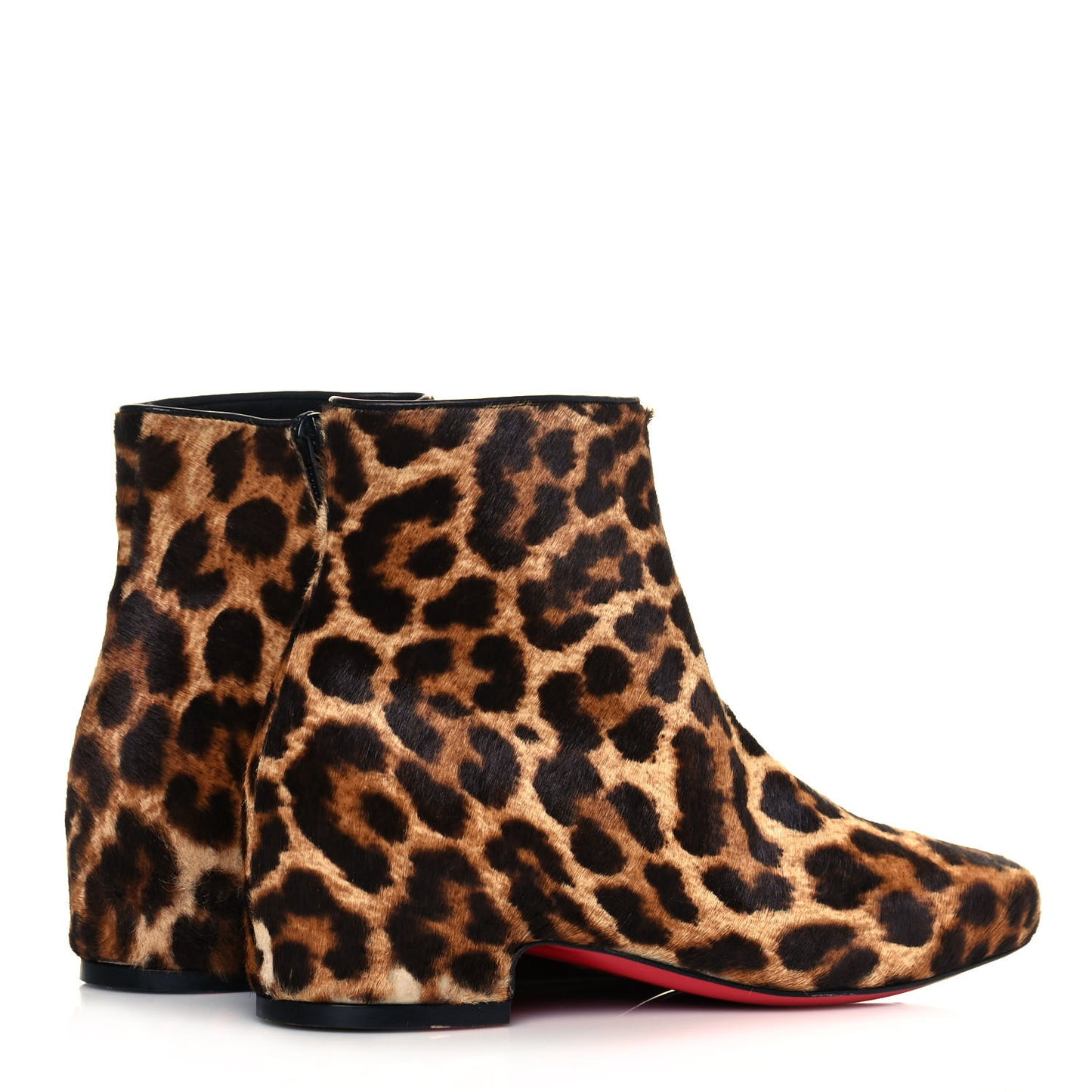 Pony Hair Tounoir Ankle Boots 36 Leopard