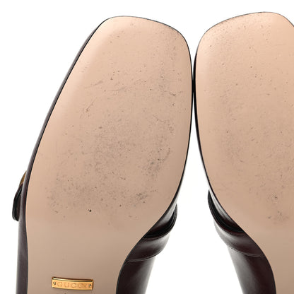 Gucci Malaga Kid Womens GG Marmont Loafers 36 Vintage Bordeaux 10 of 12