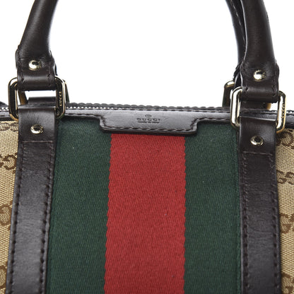 Gucci Monogram Vintage Web Medium Boston Dark Brown 13 of 13