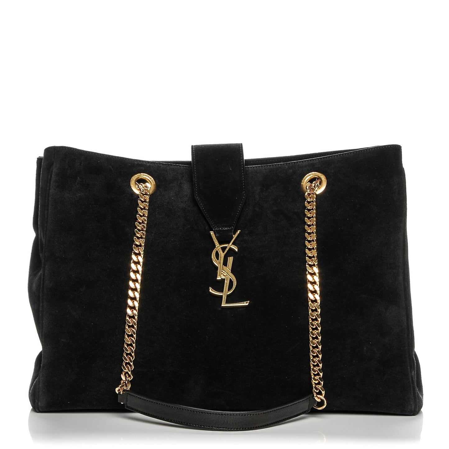 Suede Monogram Cassandre Shopper Black