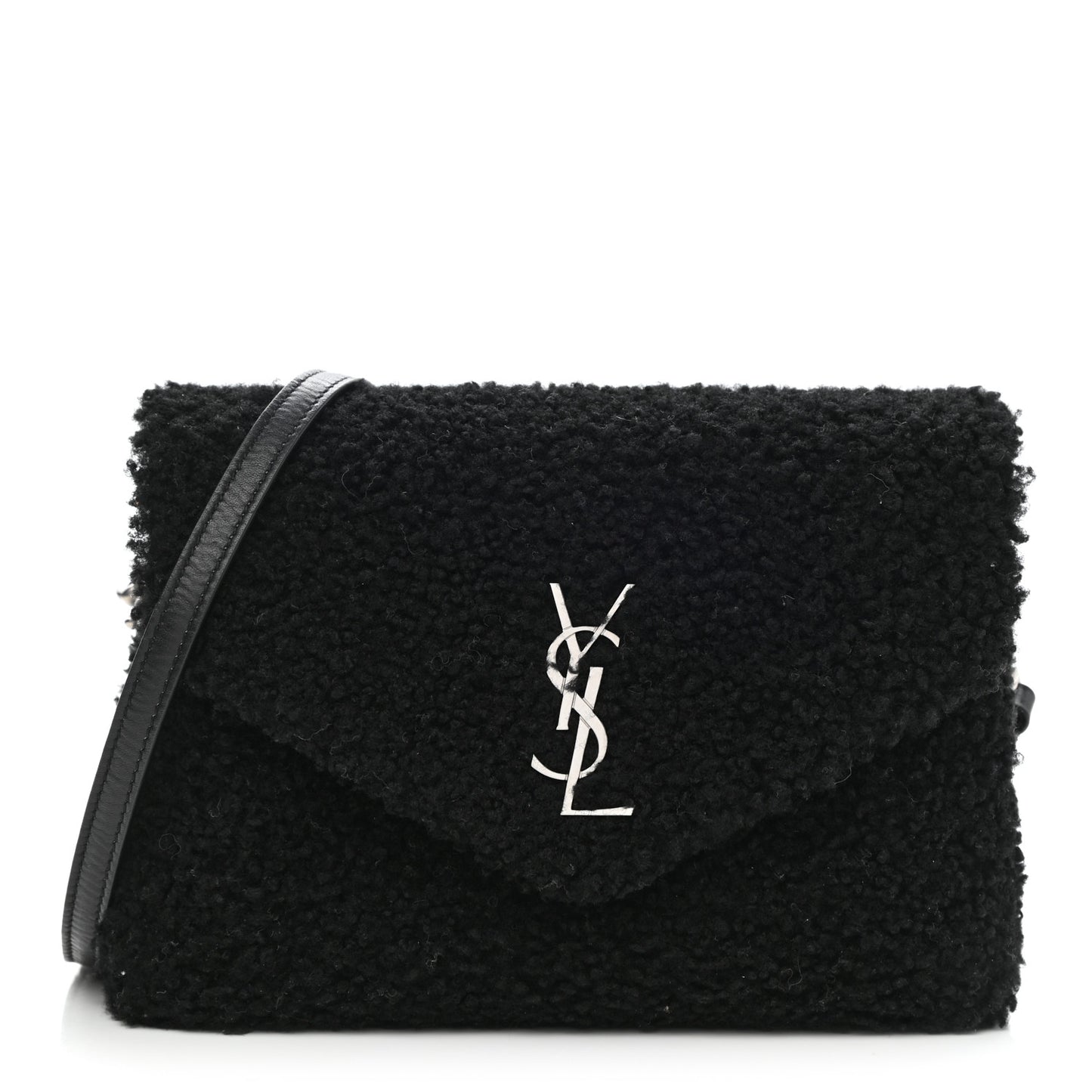 Shearling Toy Loulou Shoulder Bag Black