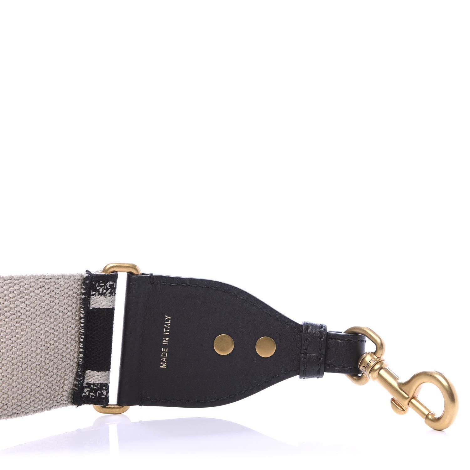 Christian Dior Canvas Embroidered Shoulder Strap Blue 4 of 4
