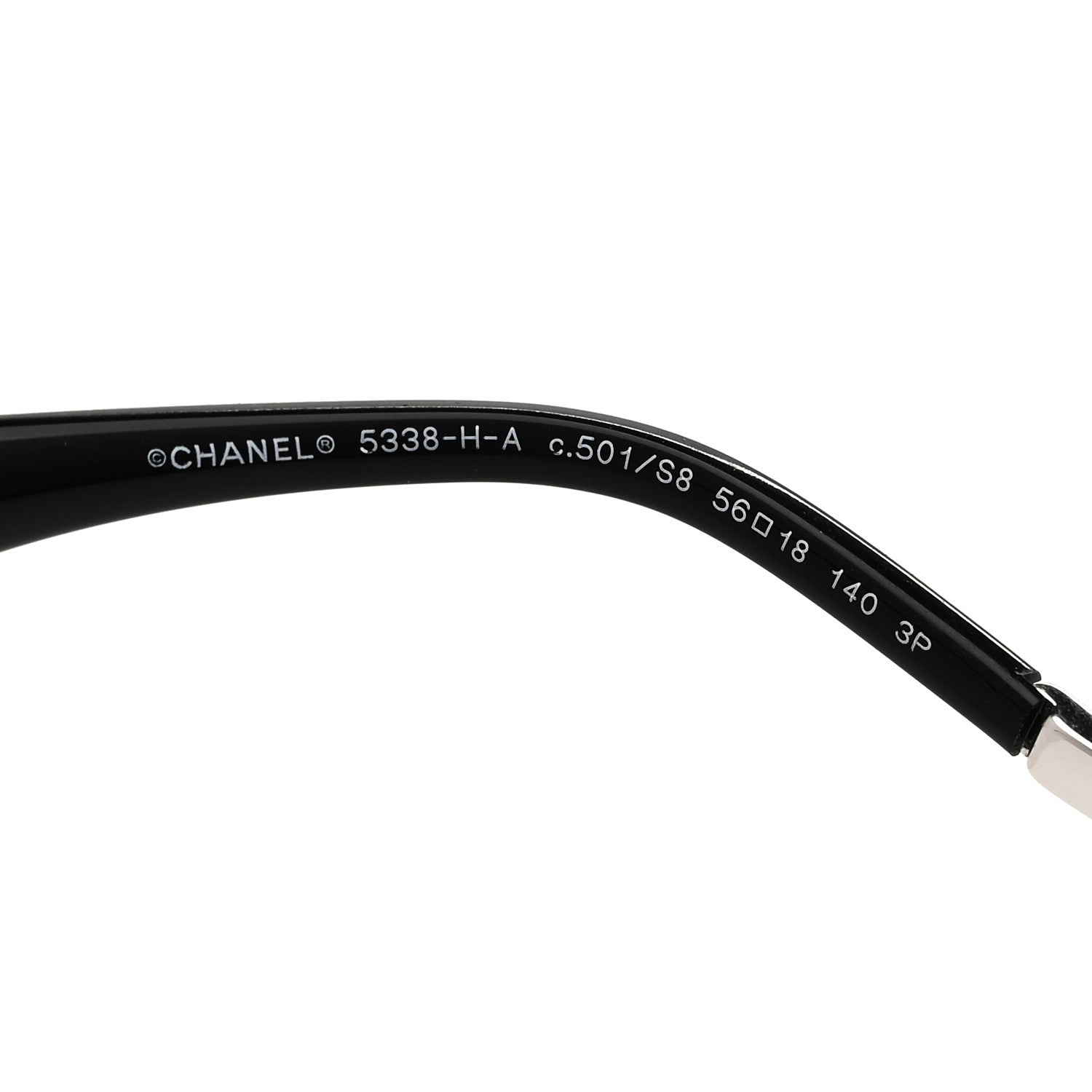 Chanel Acetate Polarized Butterfly Winter Pearl Sunglasses 5339-H Black 5 of 8