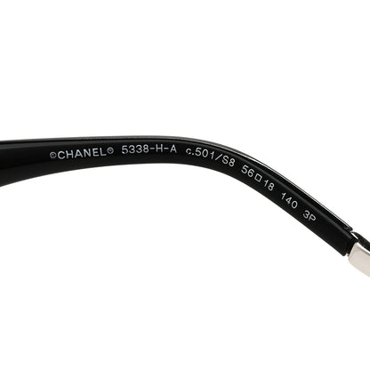 Chanel Acetate Polarized Butterfly Winter Pearl Sunglasses 5339-H Black 5 of 8