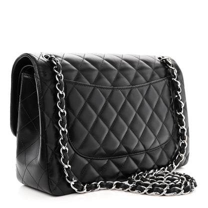 Chanel Lambskin Quilted Jumbo Double Flap Black 3 of 14