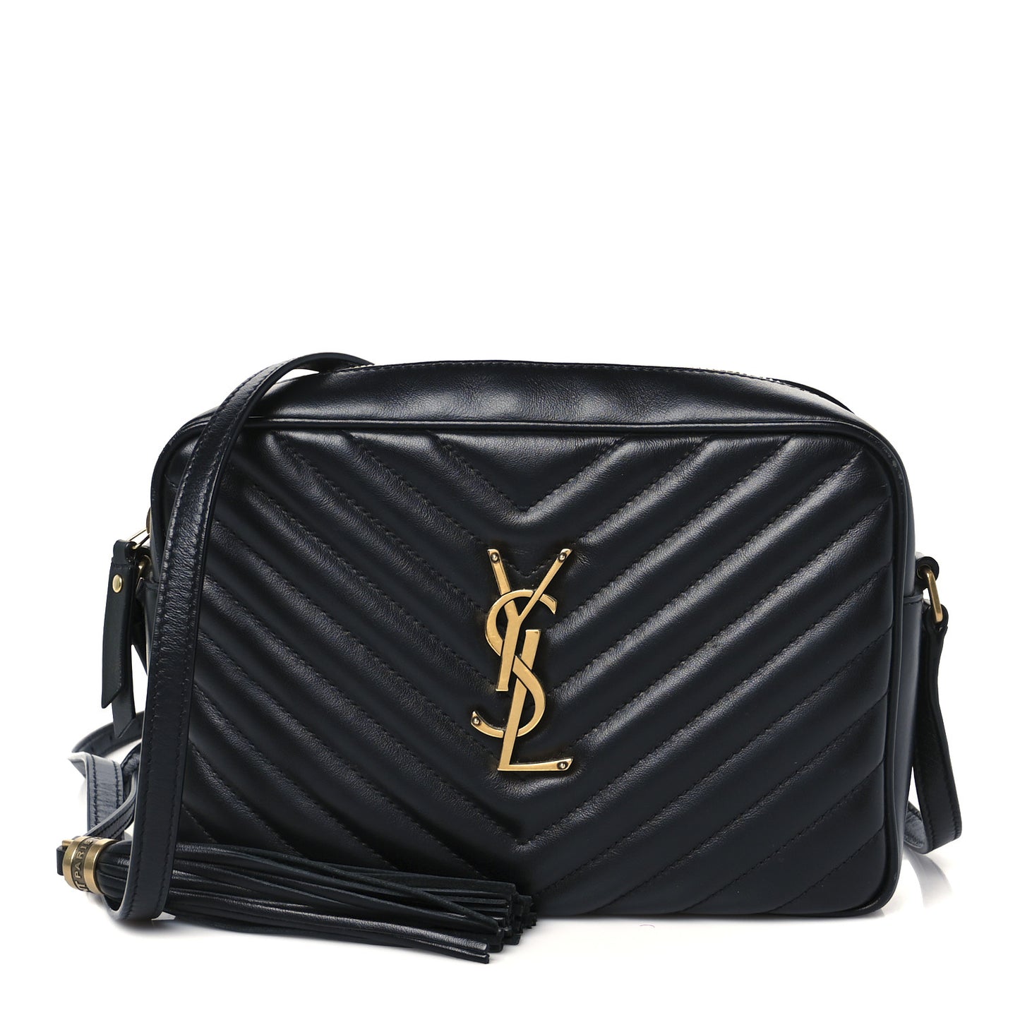 Calfskin Matelasse Monogram Lou Camera Bag Black