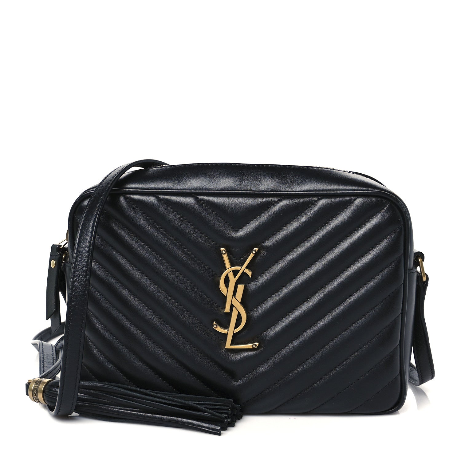 Saint Laurent Calfskin Matelasse Monogram Lou Camera Bag Black 1 of 10