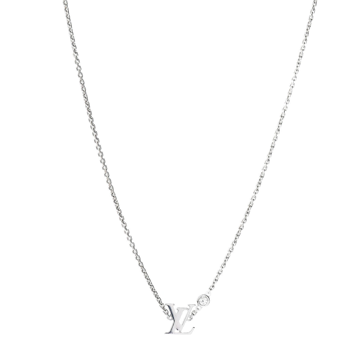 Louis Vuitton 18K White Gold Diamond Idylle Blossom LV Pendant Necklace 3 of 5
