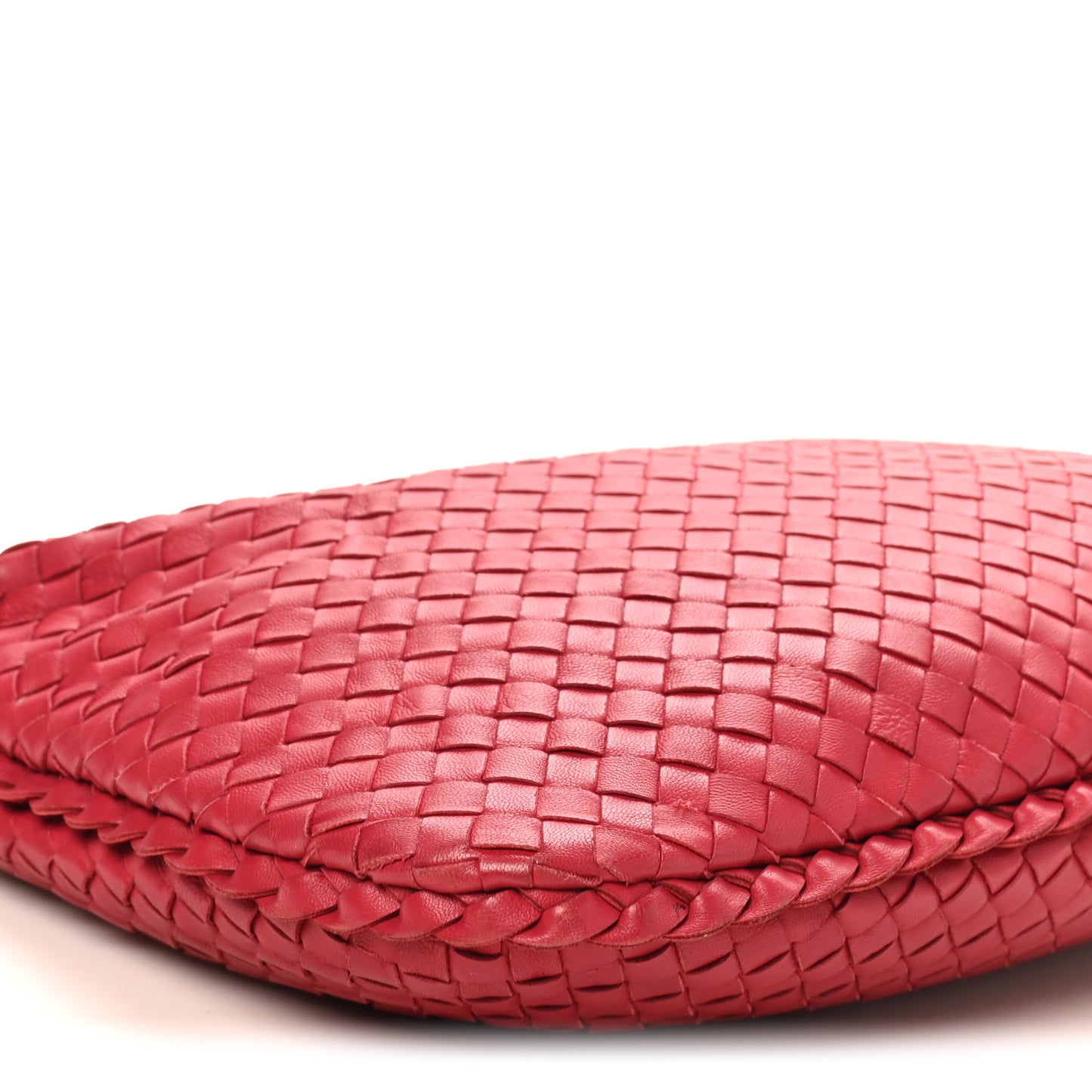 Nappa Intrecciato Small Veneta Hobo Cassis