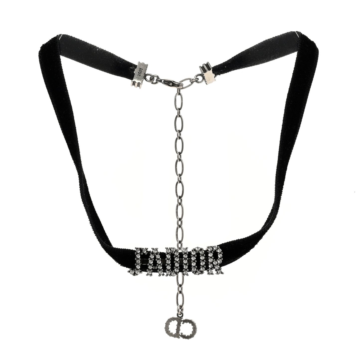 Velvet Crystal J’Adior Choker Necklace Black