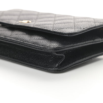 Chanel Caviar Quilted Wallet On Chain WOC Black 11 of 12