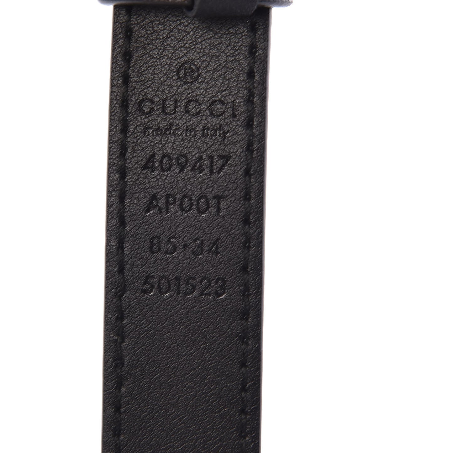 Calfskin Double G 20mm Belt 85 34 Black