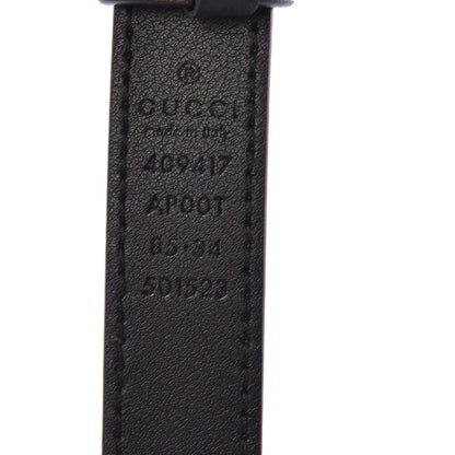 Gucci Calfskin Double G 20mm Belt 85 34 Black 4 of 6