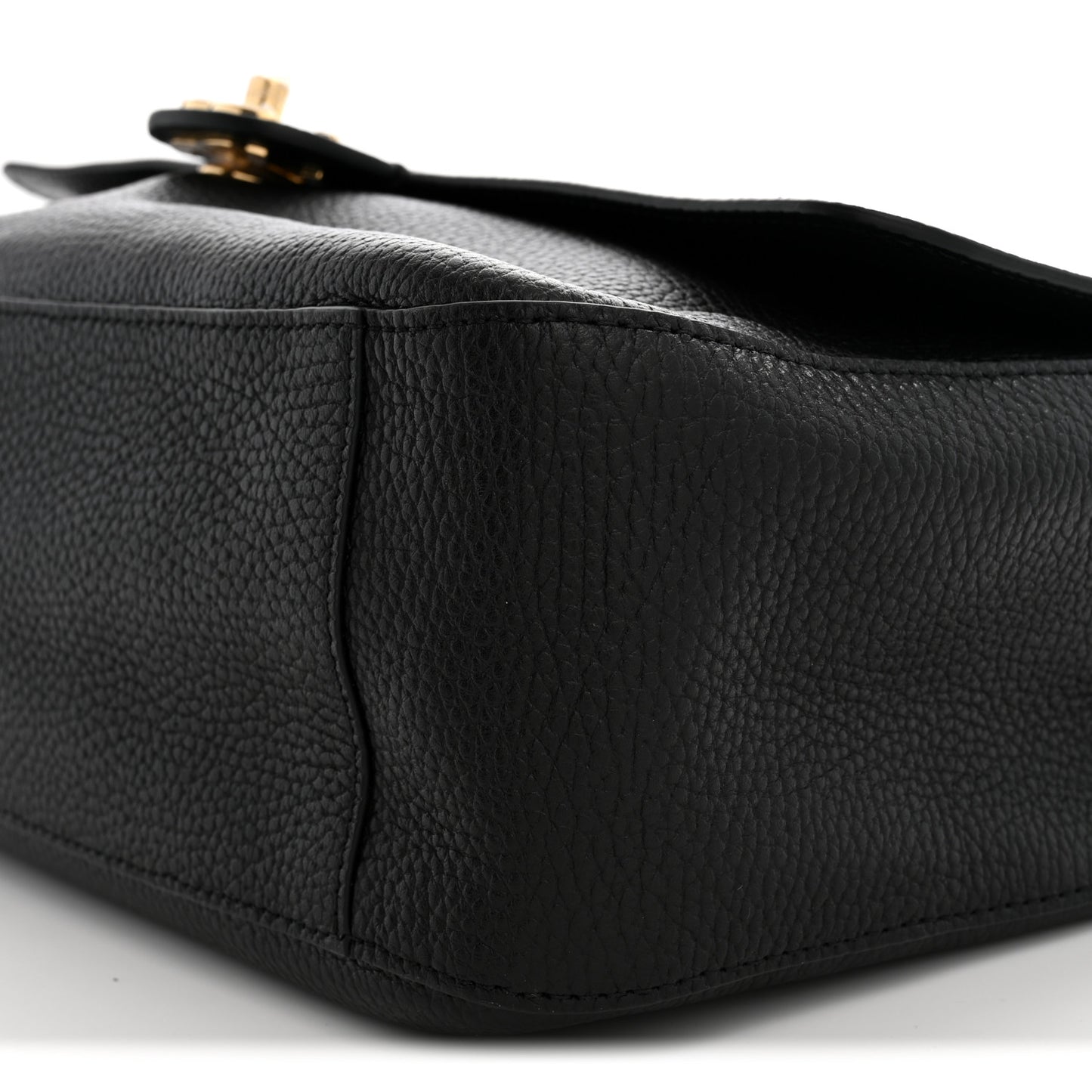 Grained Calfskin Small Souplissimo Maxi Flap Black