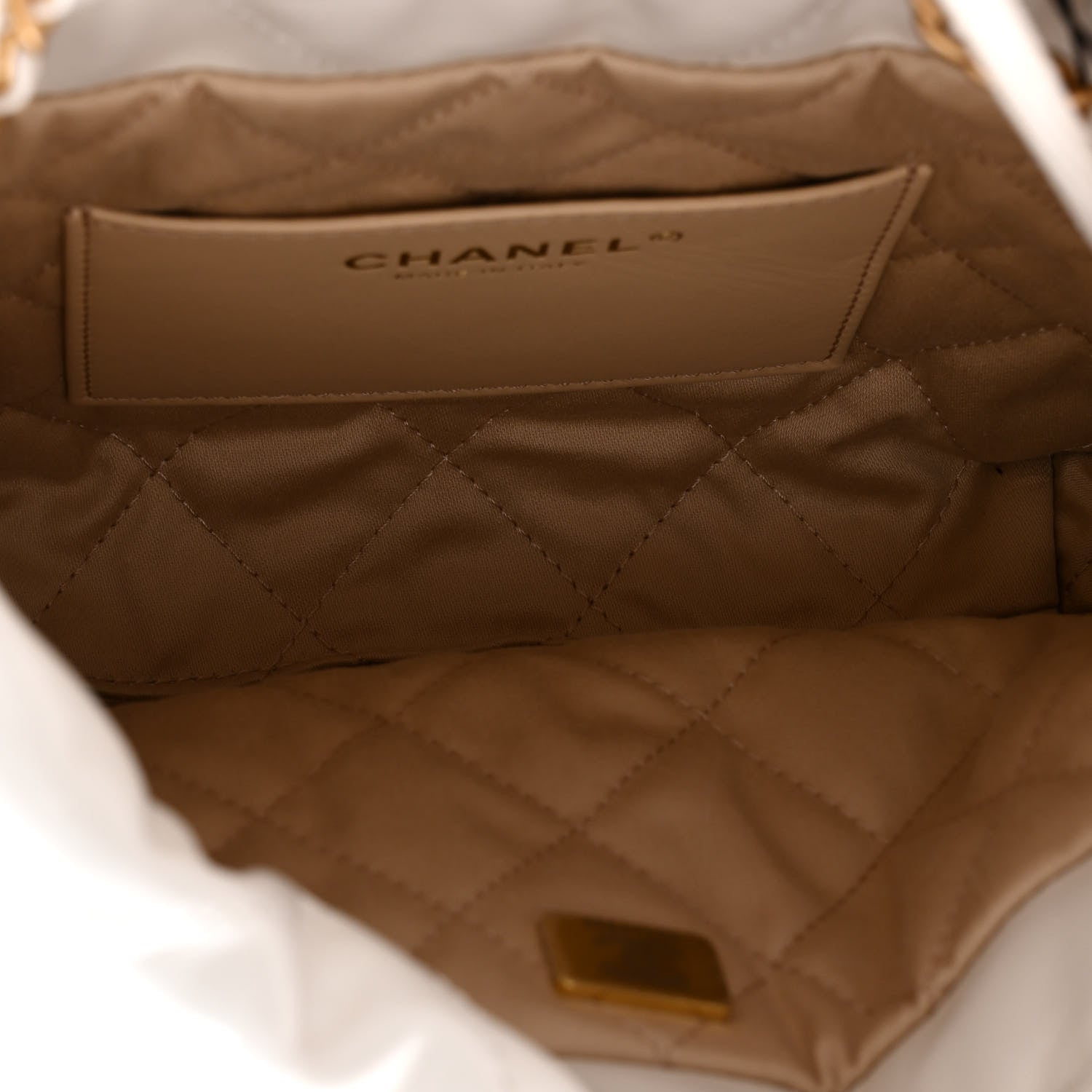Chanel Shiny Calfskin Quilted Mini Chanel 22 White 5 of 10