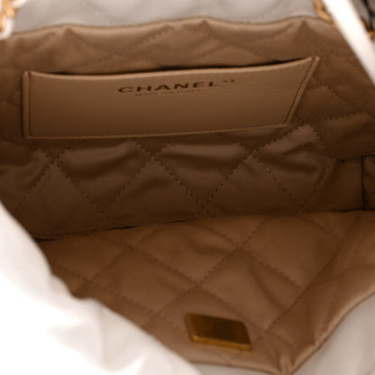Chanel Shiny Calfskin Quilted Mini Chanel 22 White 5 of 10