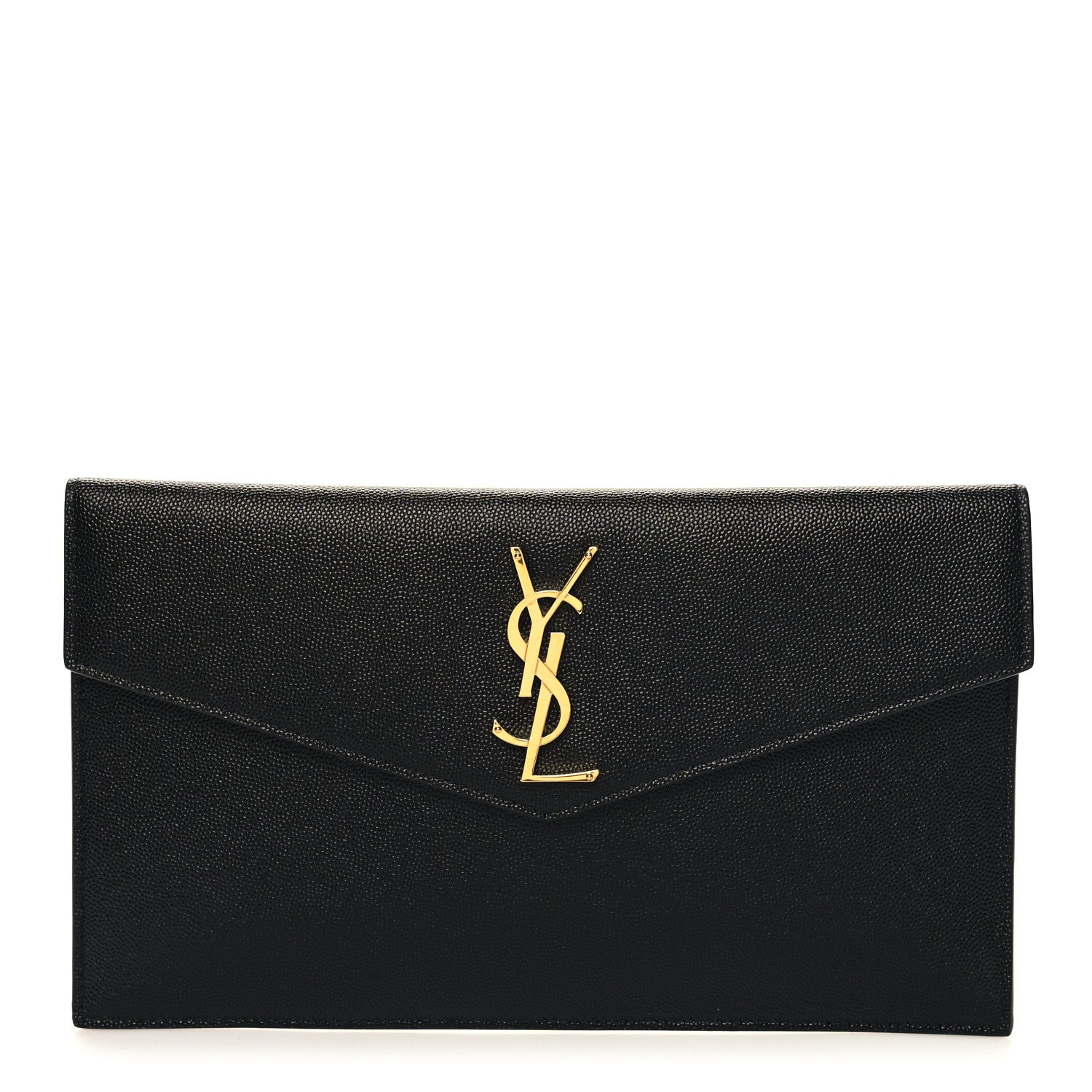 Saint Laurent Grain De Poudre Uptown Pouch Black 1 of 10