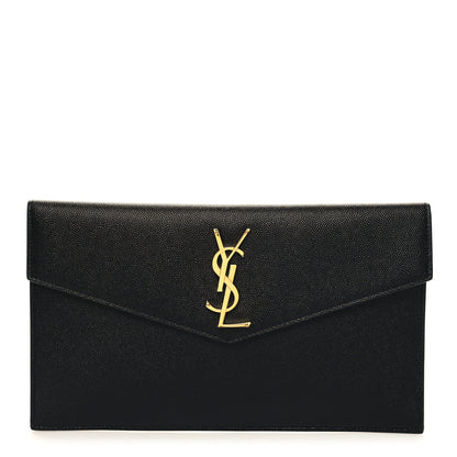 Saint Laurent Grain De Poudre Uptown Pouch Black 1 of 10