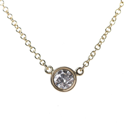 Tiffany 18K Yellow Gold Diamond .21ct Elsa Peretti Diamonds by the Yard Pendant Necklace 4 of 9