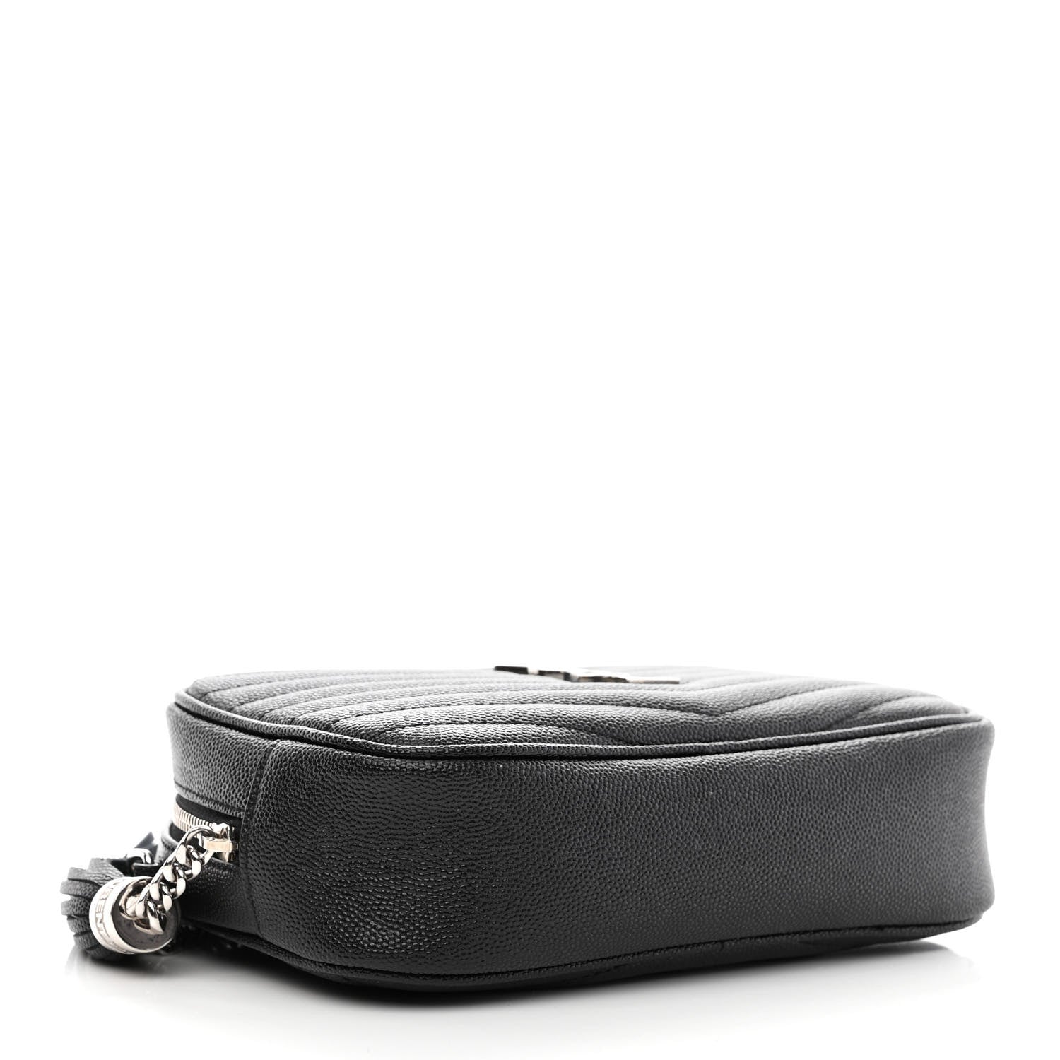 Saint Laurent Grain De Poudre Matelasse Monogram Mini Lou Camera Bag Black 4 of 12