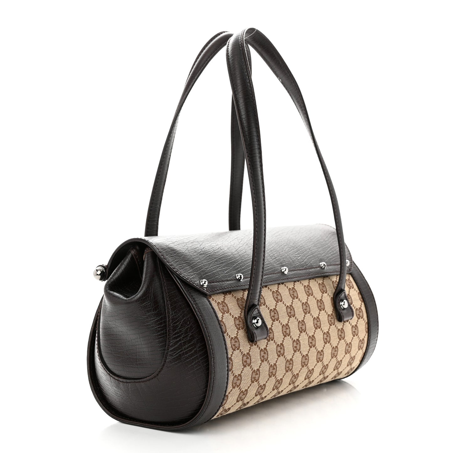 Monogram Bamboo Bullet Handbag Brown