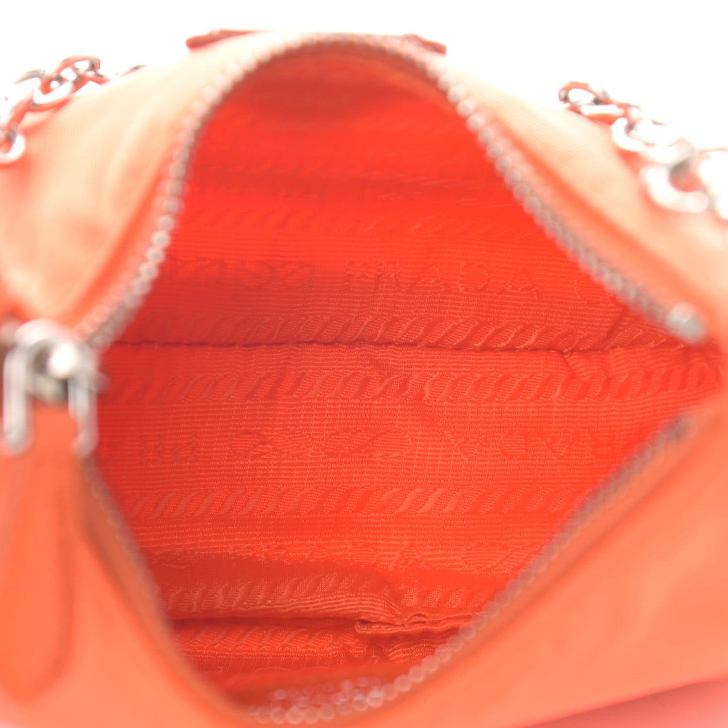 Tessuto Nylon Saffiano Mini Re-Edition 2000 Shoulder Bag Arancio