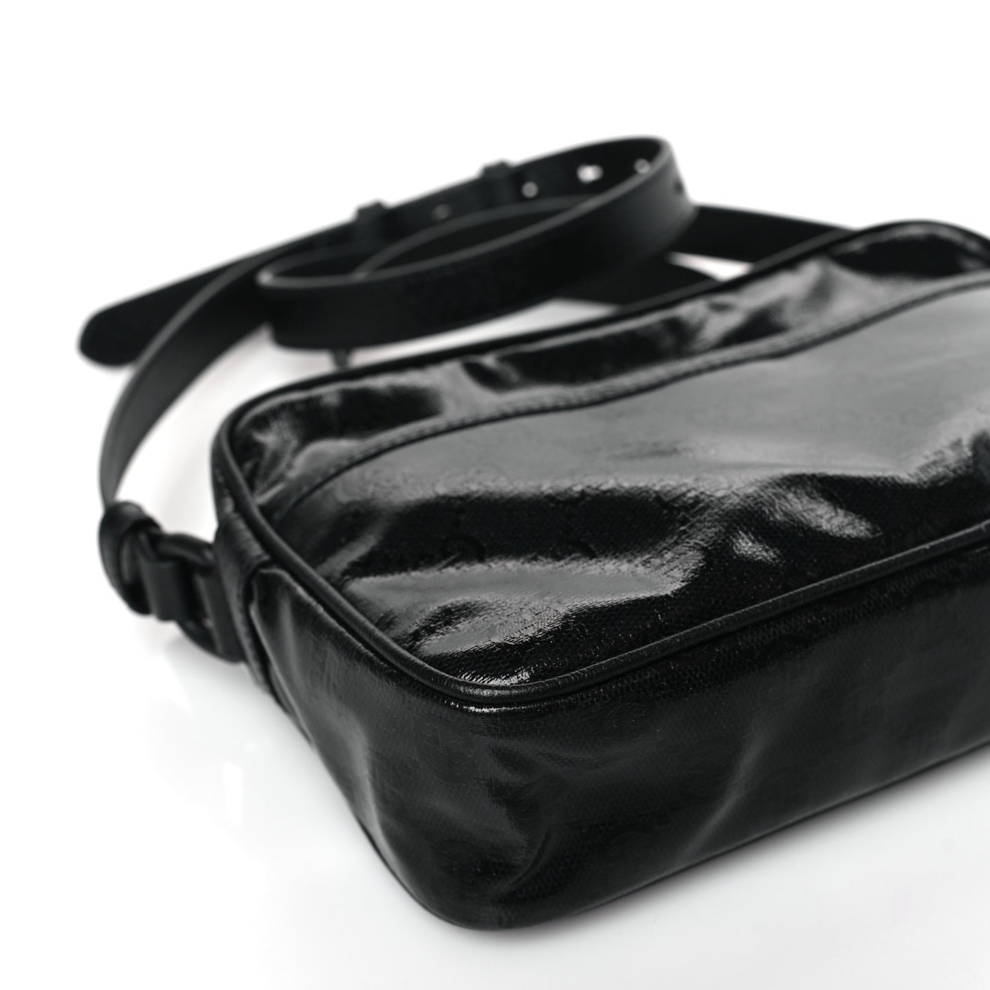 GG Crystal Monogram Mini Shoulder Bag Black