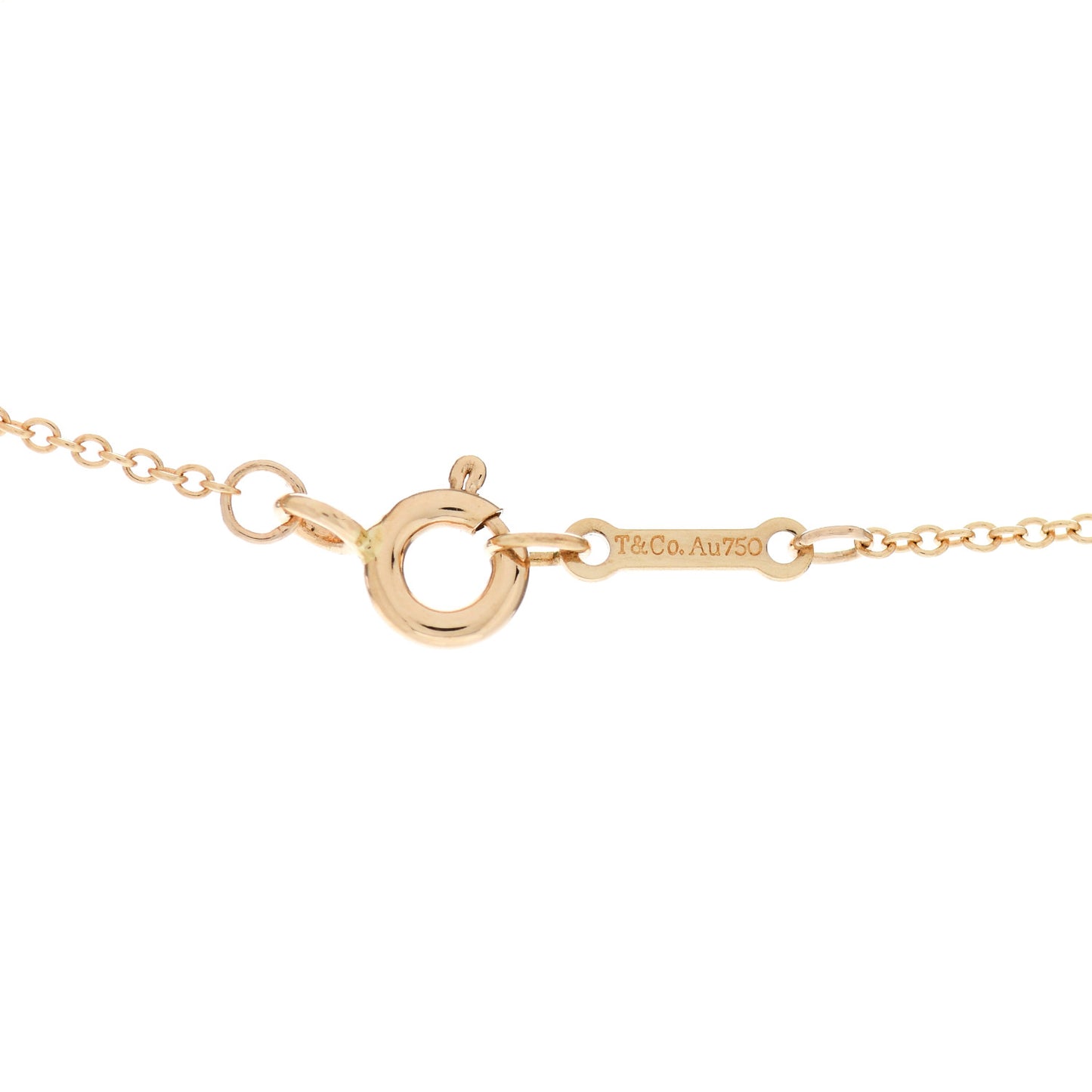 18K Yellow Gold Diamond Paloma Picasso Double Loving Heart Pendant Necklace