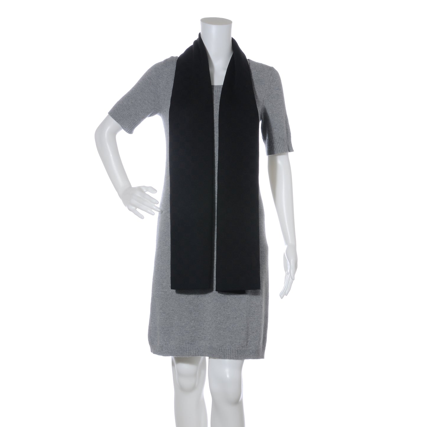 Wool Petit Damier Stole Scarf Brown