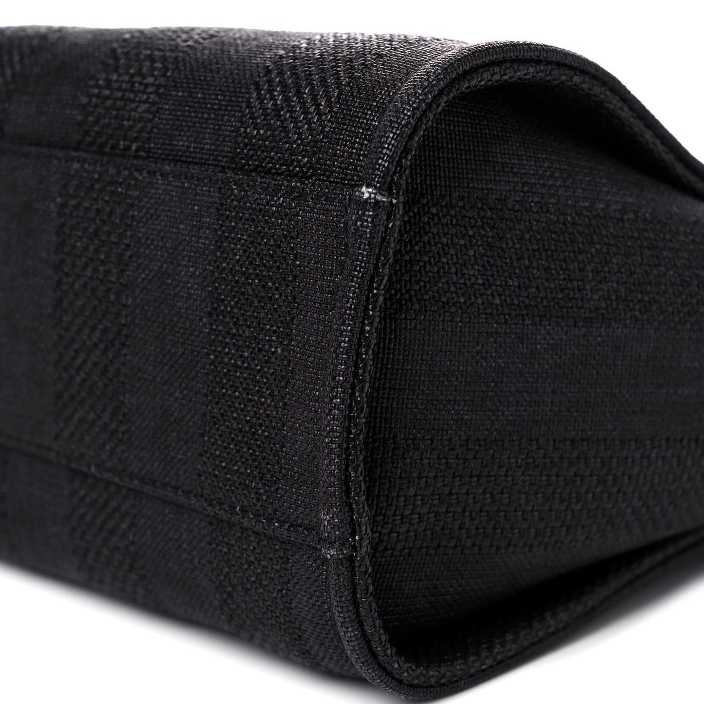 Mixed Fibers Striped Small Deauville Tote Black
