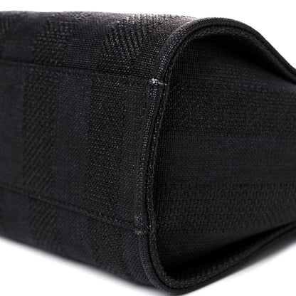 Chanel Mixed Fibers Striped Small Deauville Tote Black 9 of 10