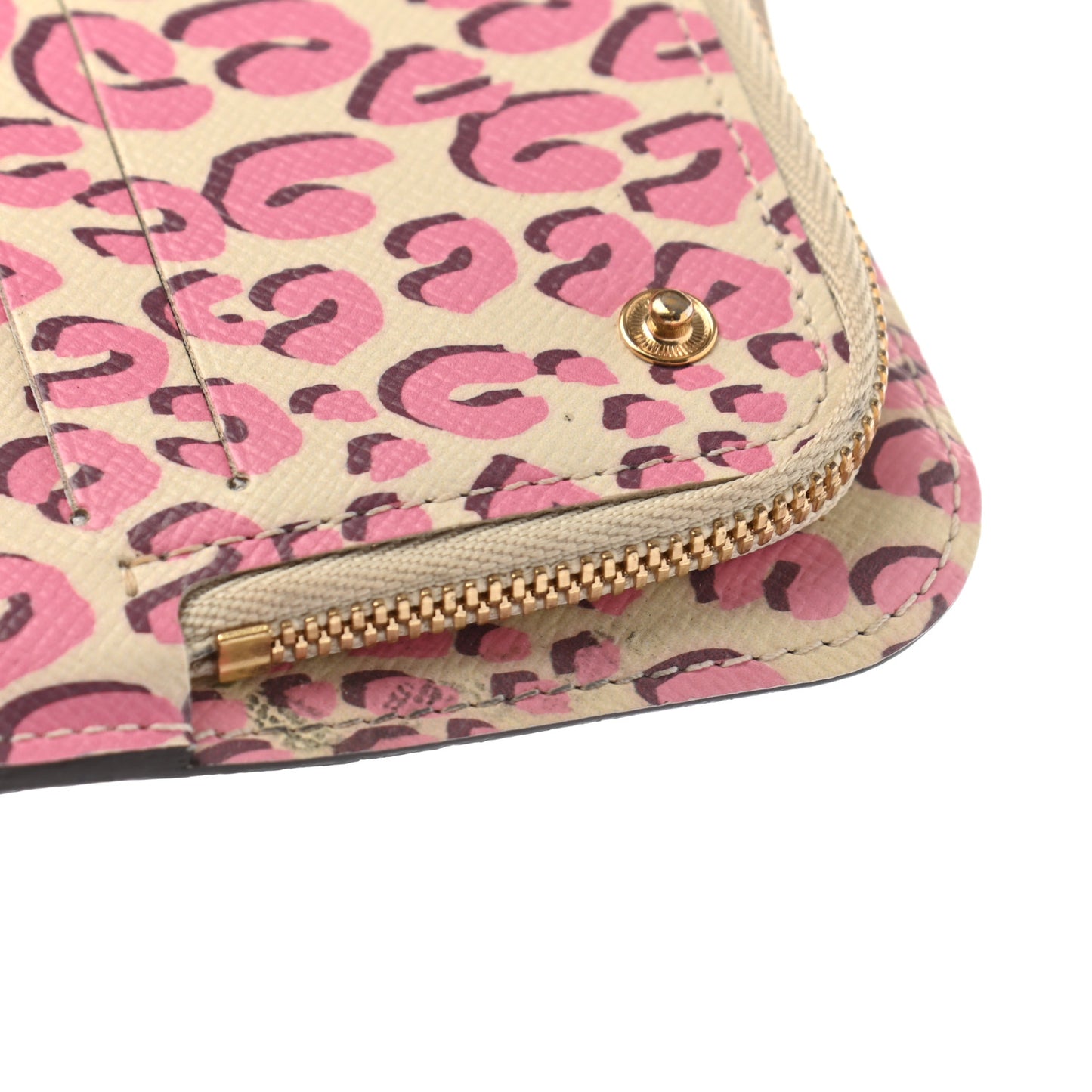Monogram Leopard Insolite Wallet Blanc Corail