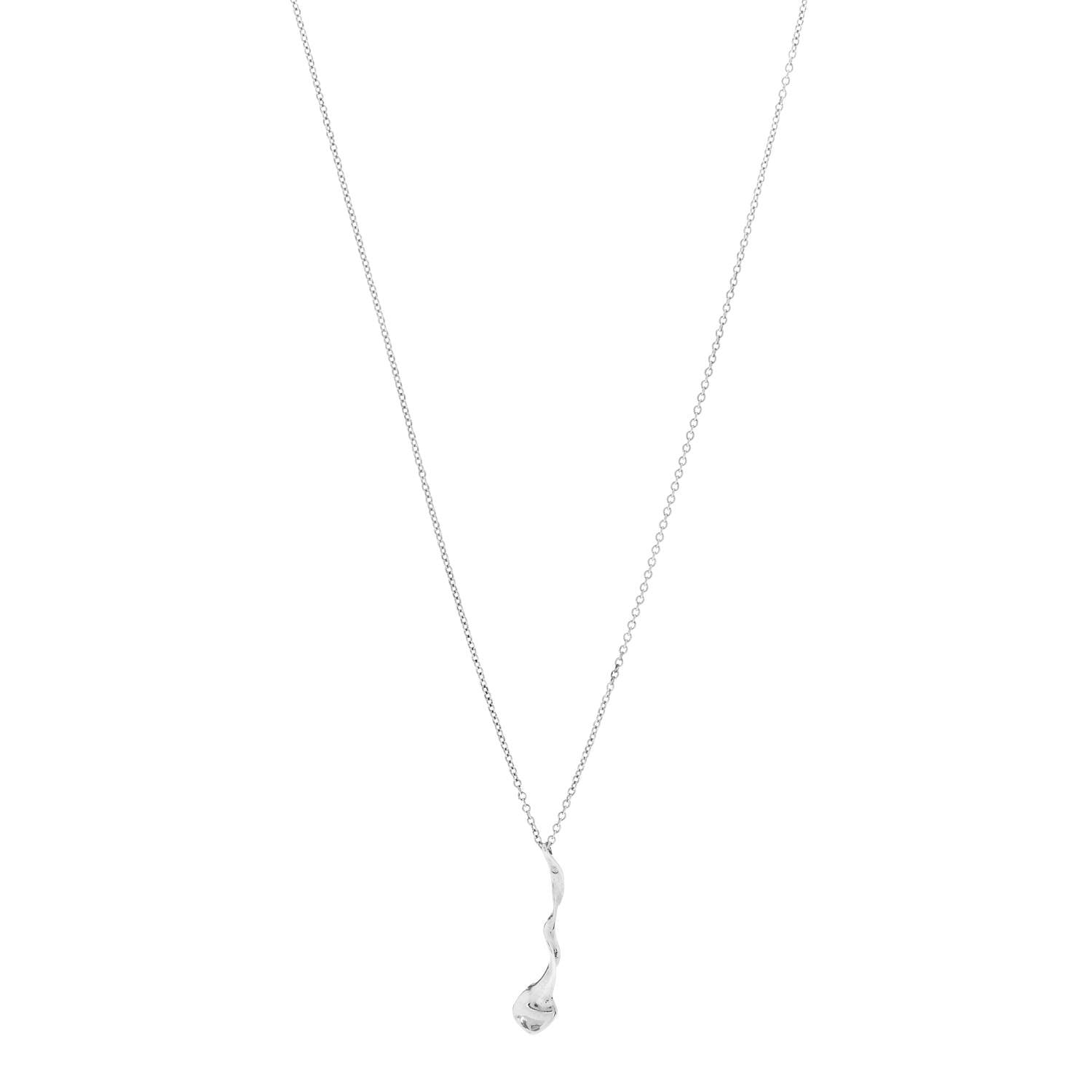 Tiffany Sterling Silver Frank Gehry Orchid Drop Pendant Necklace 1 of 7