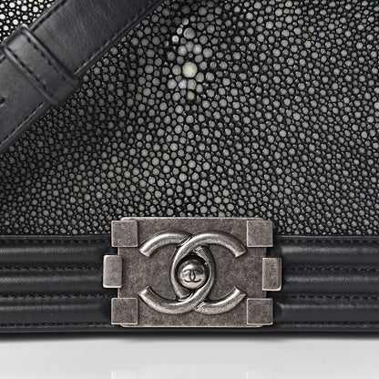 Chanel Galuchat Stingray Small Boy Flap Black 8 of 10