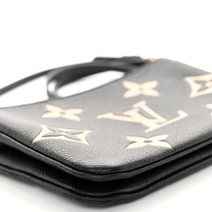 Louis Vuitton Empreinte Monogram Giant Double Zip Pochette Black Cream 9 of 10