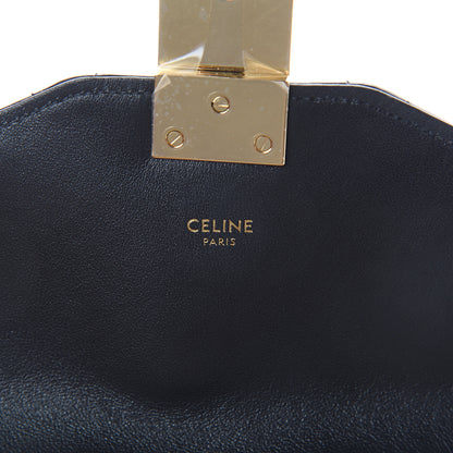 Celine Calfskin Quilted Medium C Bag Black Beige 5 of 8