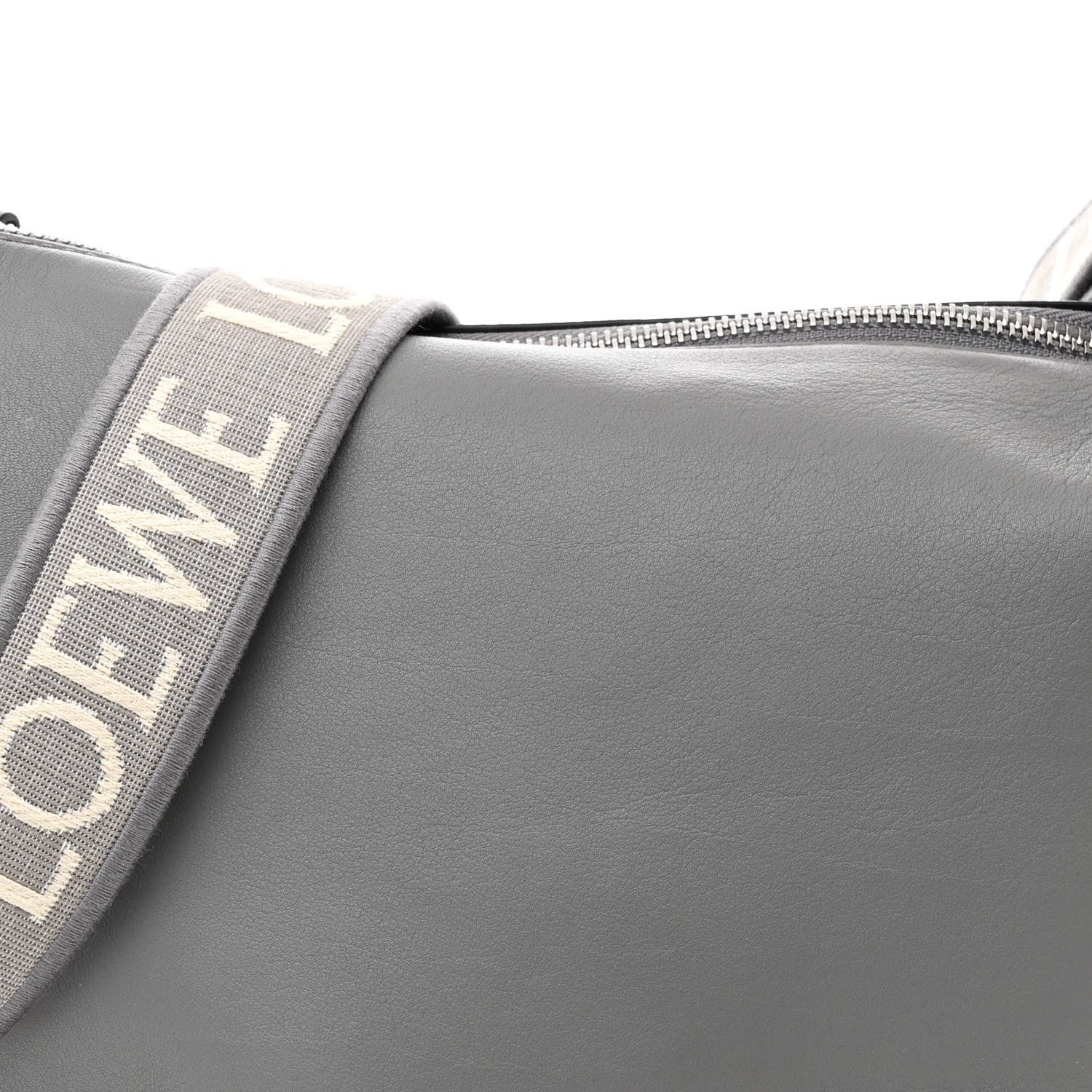 Loewe Supple Smooth Calfskin Jacquard Small Cubi Crossbody Bag Asphalt Grey 8 of 10