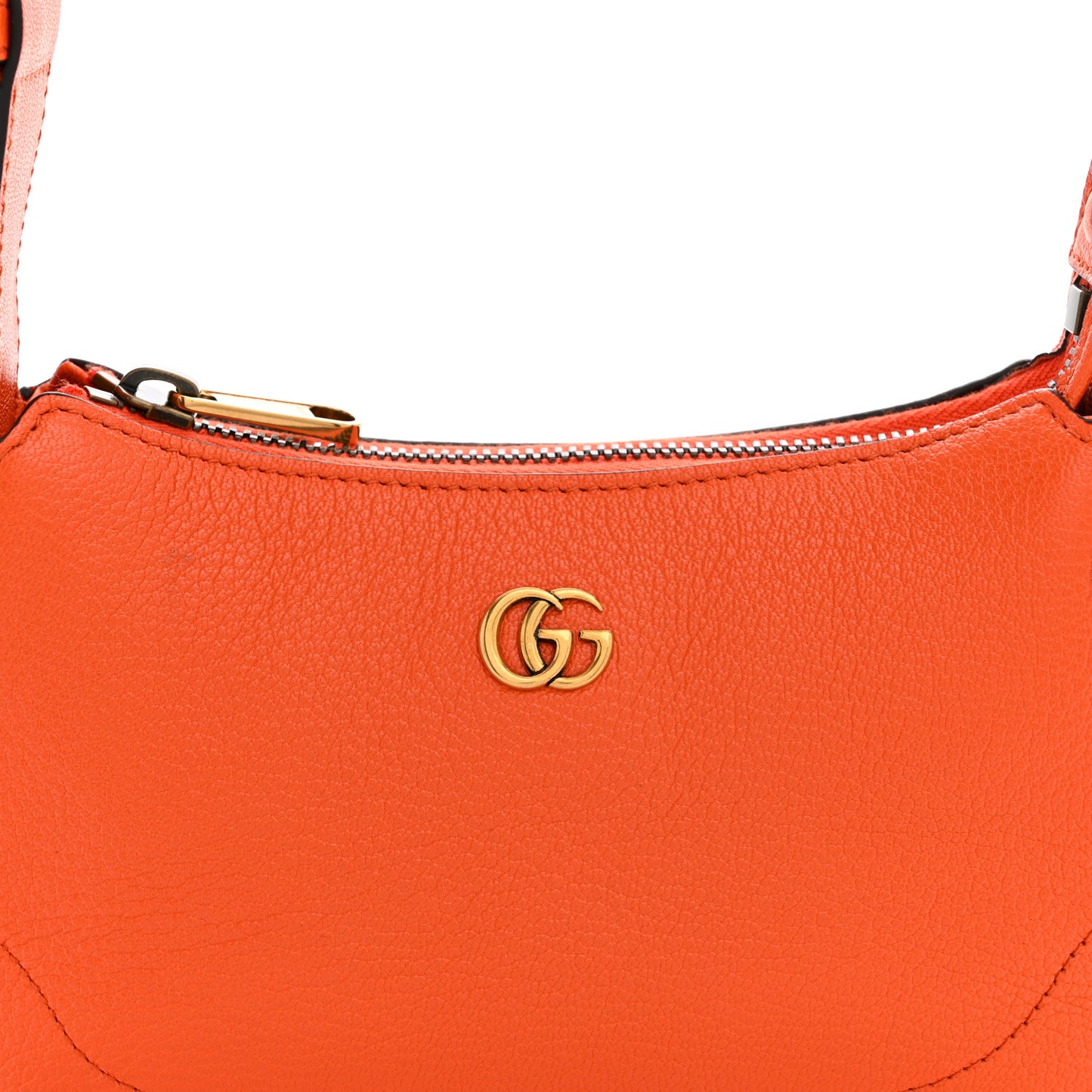 Goatskin Mini Aphrodite Shoulder Bag Orange