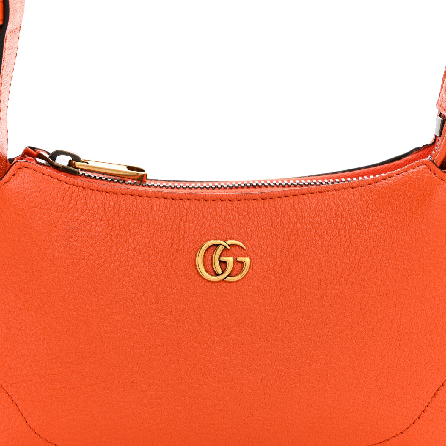 Gucci Goatskin Mini Aphrodite Shoulder Bag Orange 8 of 11