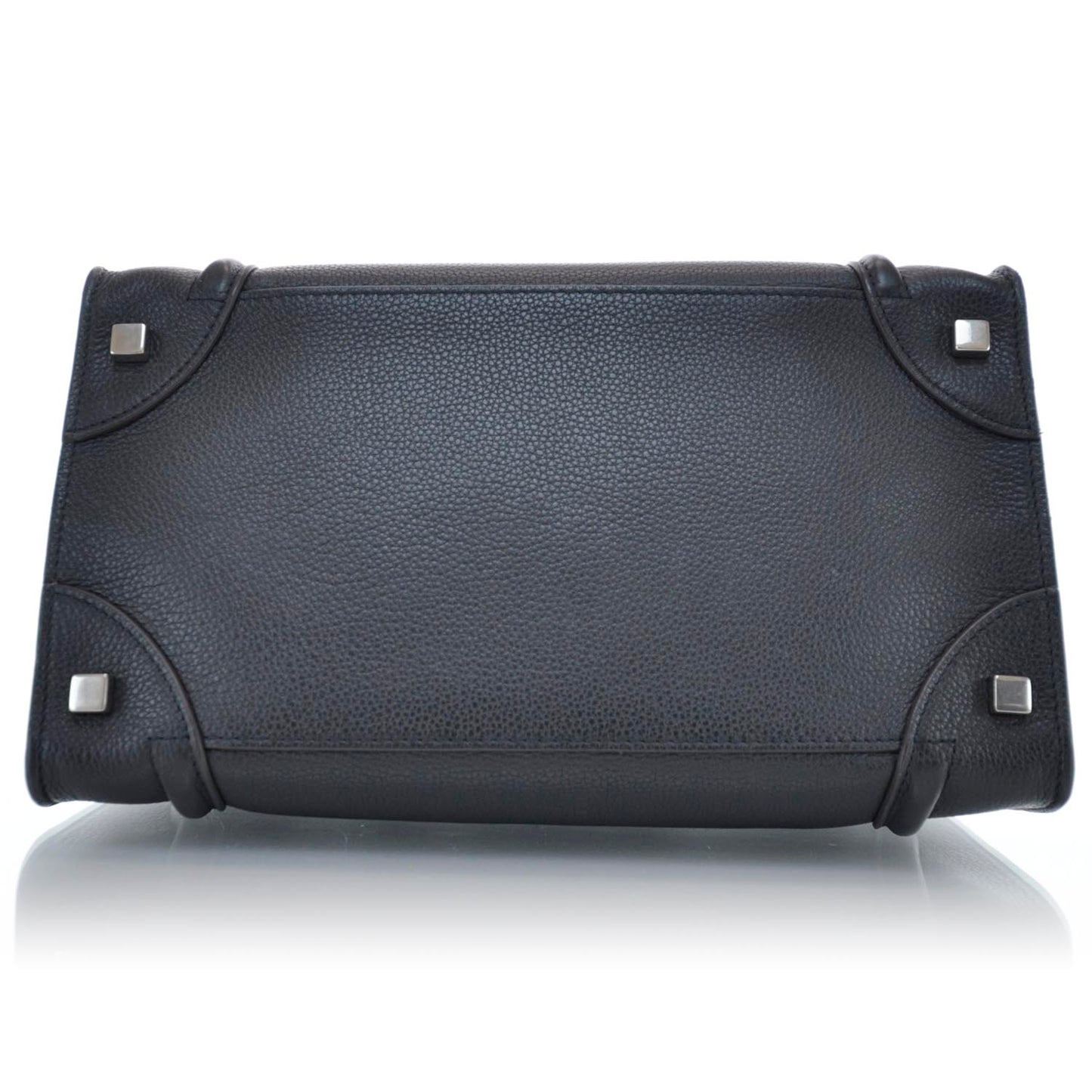Pebbled Leather Mini Luggage Black