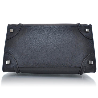 Celine Pebbled Leather Mini Luggage Black 6 of 9
