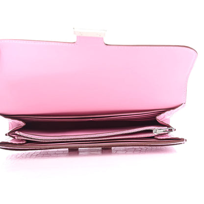 Hermes Matte Alligator Constance Wallet 5P Pink 4 of 4