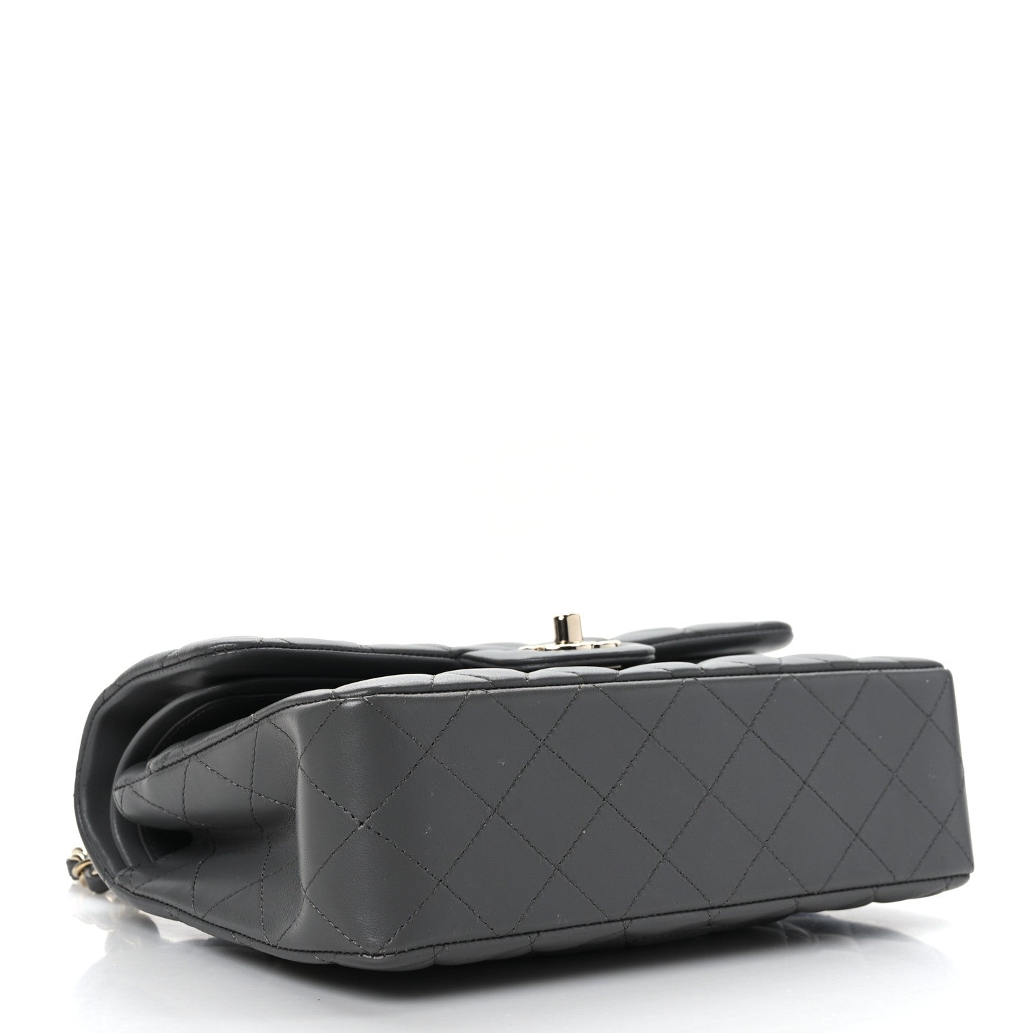Chanel Lambskin Quilted Small Double Flap Grey 4 of 9