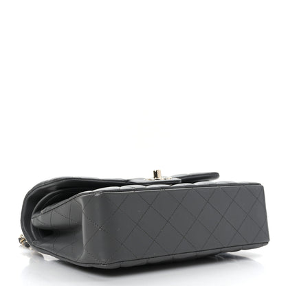 Chanel Lambskin Quilted Small Double Flap Grey 4 of 9