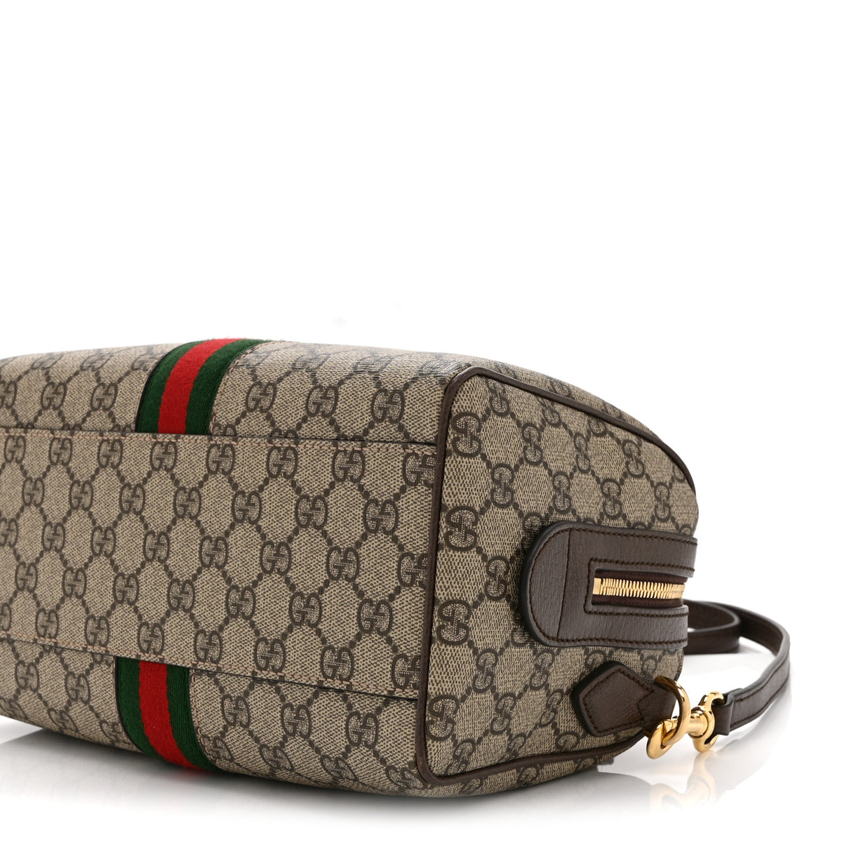 GG Supreme Monogram Web Small Ophidia Top Handle Bag Beige Ebony