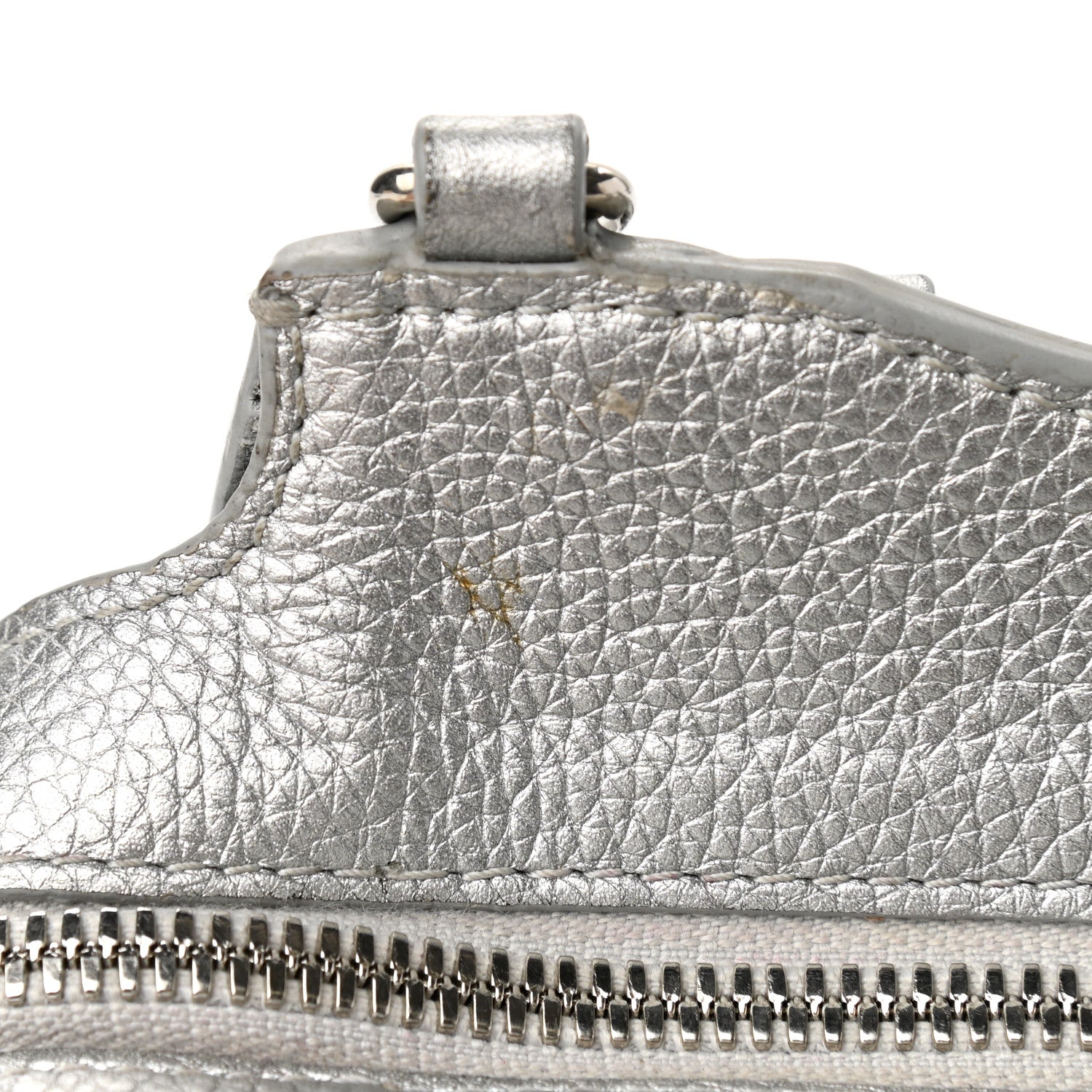 Balenciaga Metallic Grained Calfskin Neo Classic Silver Hardware Mini City Silver 12 of 15