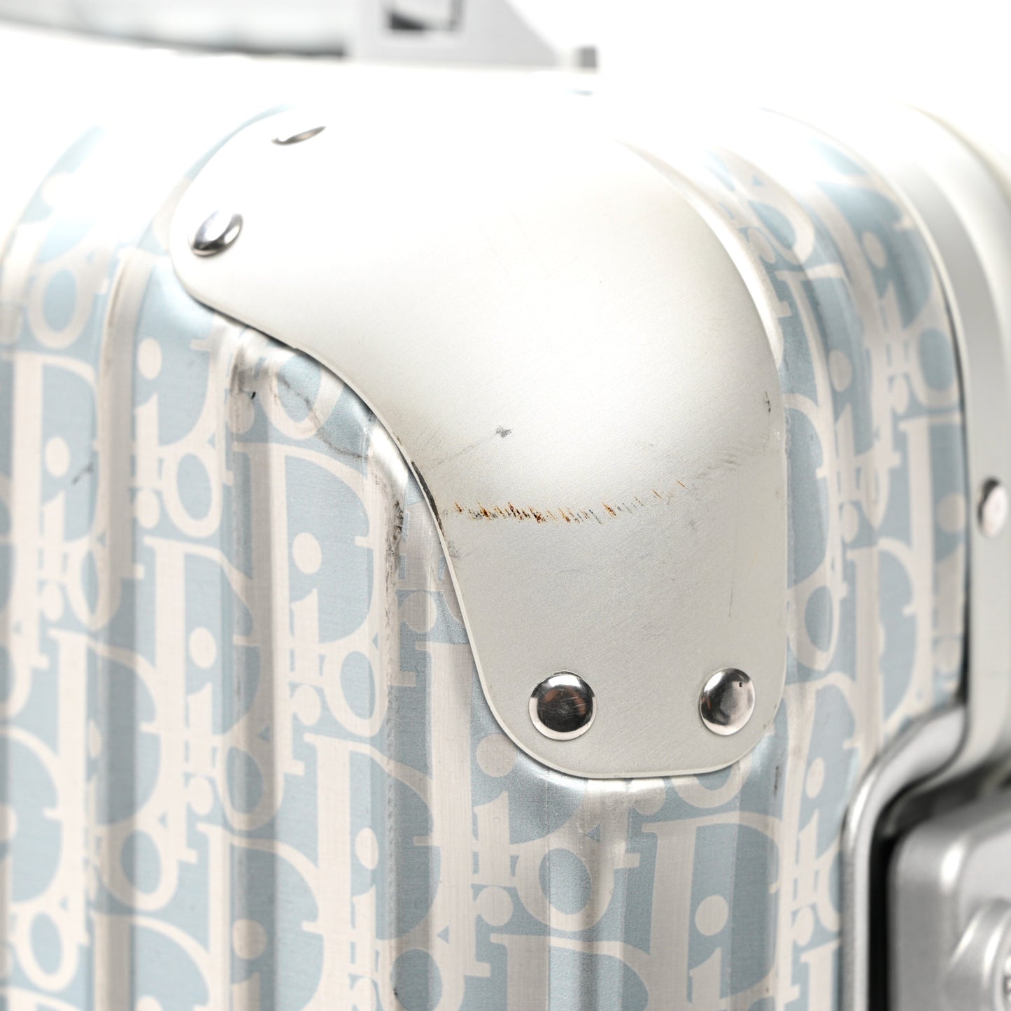 X RIMOWA Aluminum Gradient Cabin Luggage Blue Multi