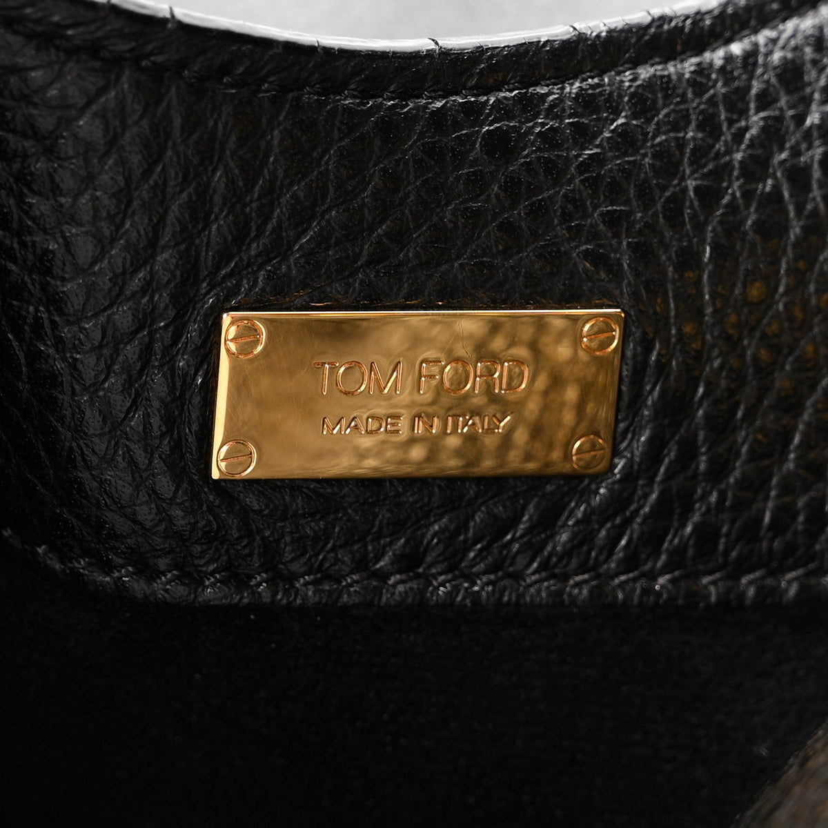 Tom Ford Grained Calfskin Large Alix Padlock Zip Shoulder Bag Black 7 of 10